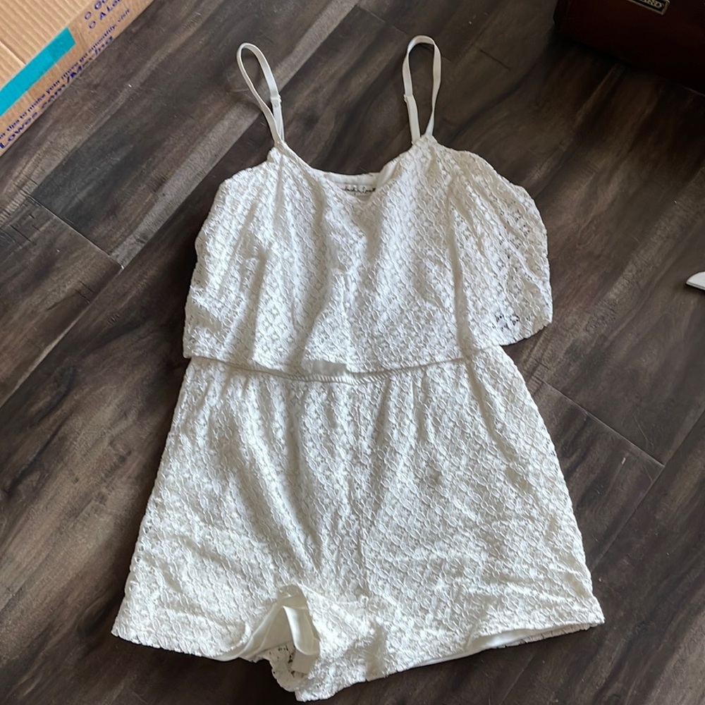 White lace romper